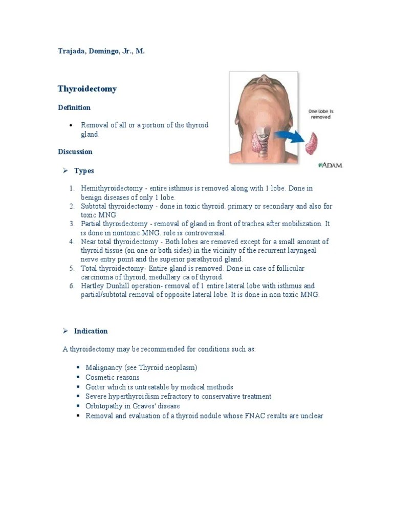 Thyroidectomy | PDF | Thyroid | Surgery