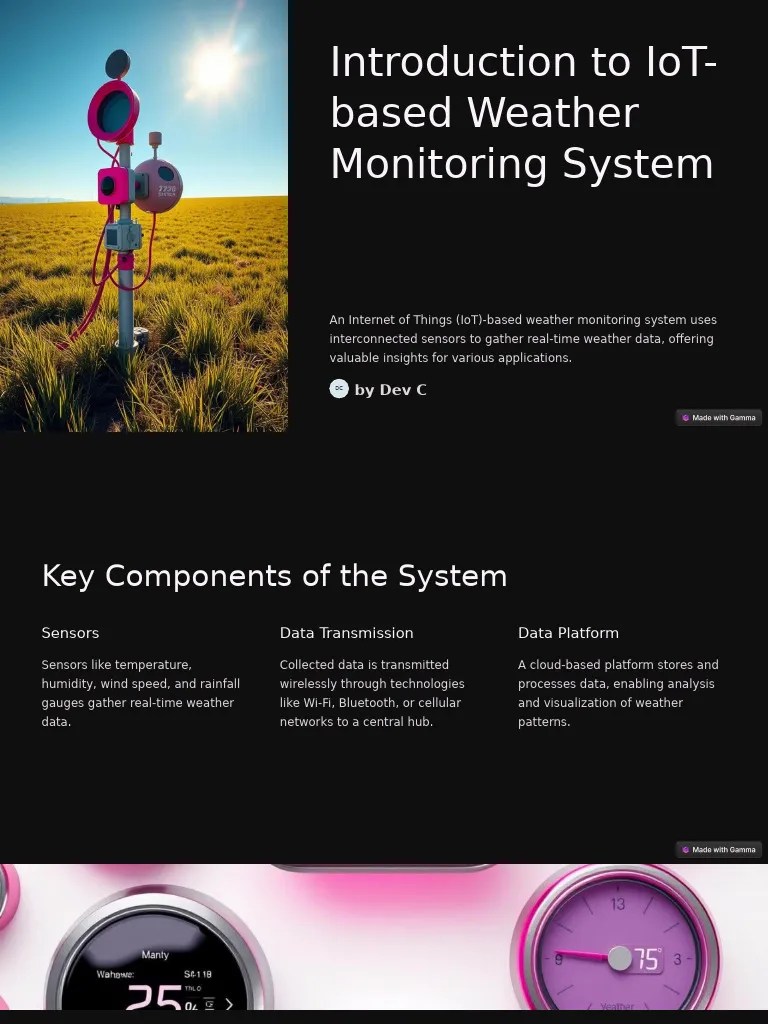 Introduction To IoT Based Weather Monitoring System | PDF | Internet Of ...