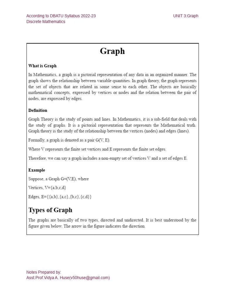 DM. UNIT-3 | PDF | Vertex (Graph Theory) | Graph Theory