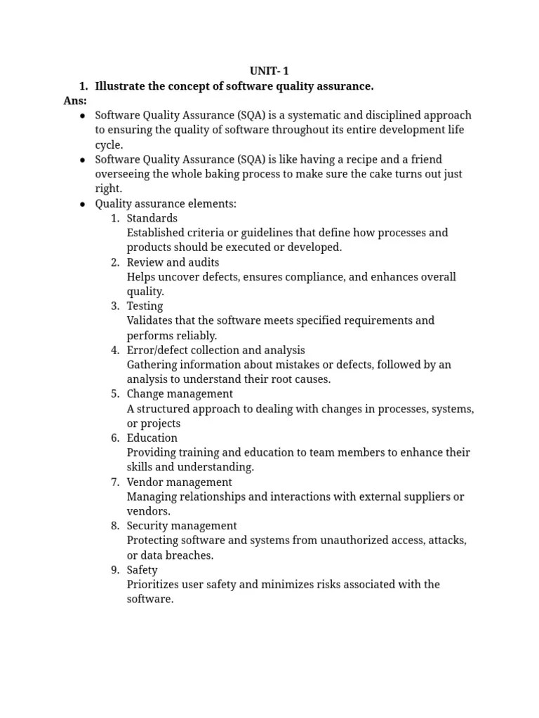 STQA_UNIT_I | PDF | Software Testing | Quality Assurance
