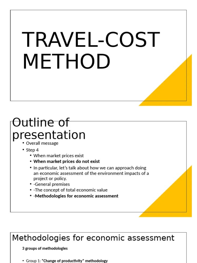 Travel Cost Method Pdf Demand Methodology