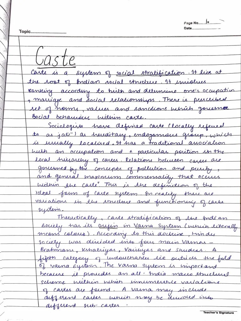 Sociology Caste Assignment | PDF