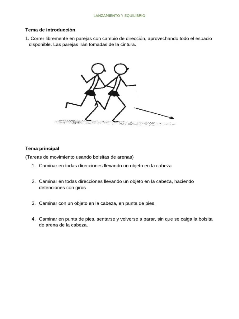 Lanzamiento Y Equilibrio Para Primero De Primaria | PDF