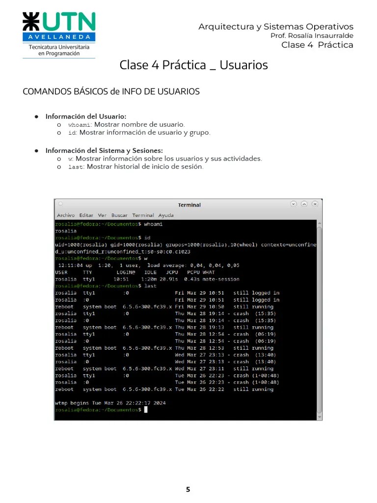 Clase4_Practica_usuarios (1) | PDF | Usuario (informática) | Interfaz De Línea De Comando