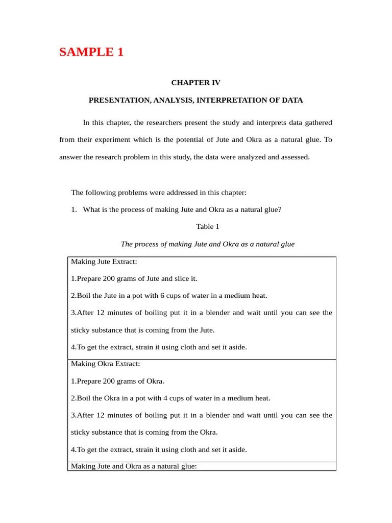Sample Chapter Iv V Experiment Pdf Adhesive Adhesion