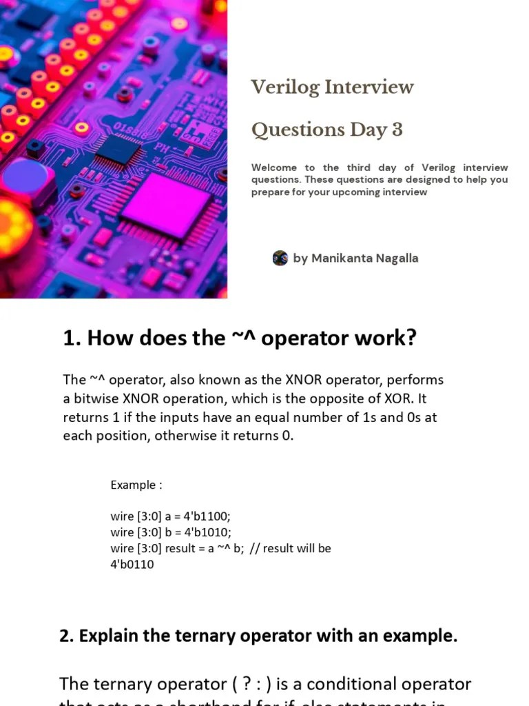 Verilog Interview Questions | PDF