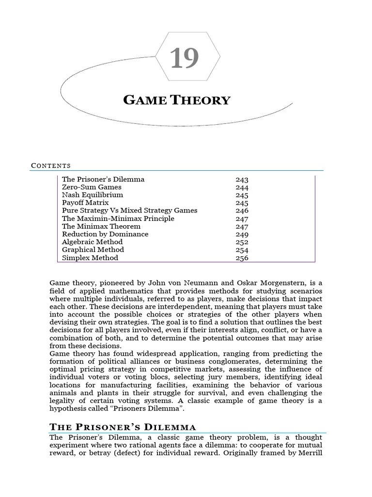 Game Theory | PDF | Game Theory | Mathematical Economics