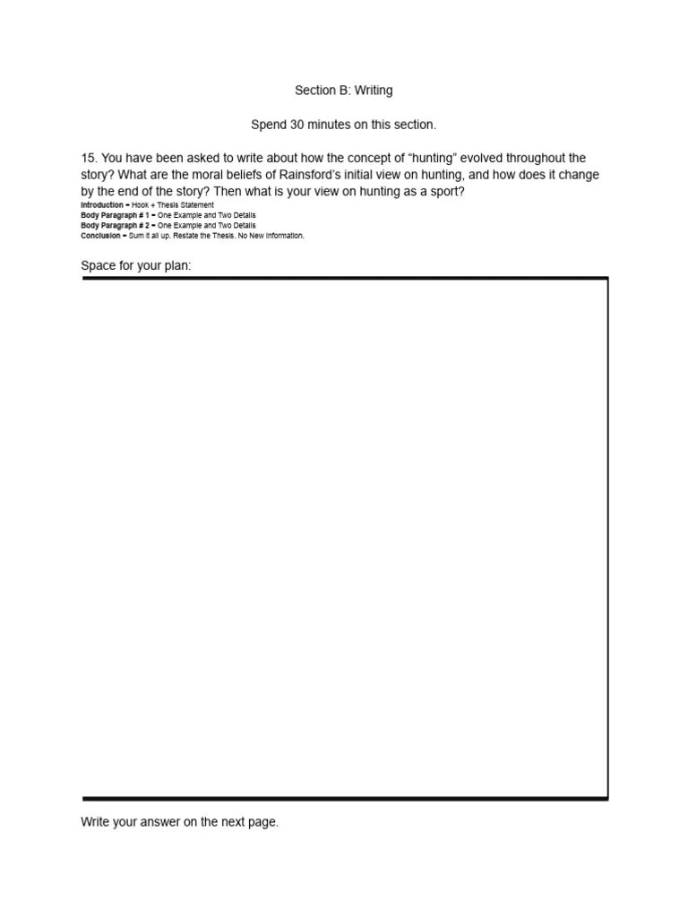 Writing The Most Dangerous Game | PDF | Sports & Recreation