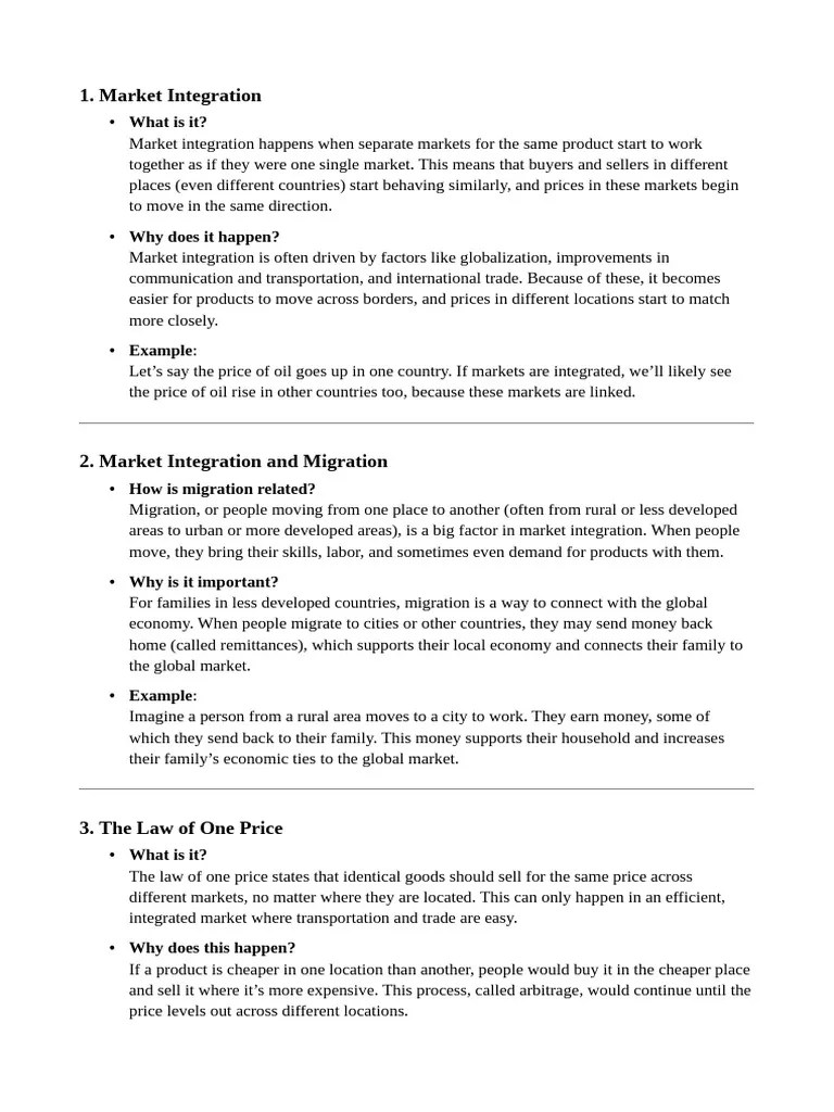 Market Integration | PDF | Market (Economics) | Mergers And Acquisitions