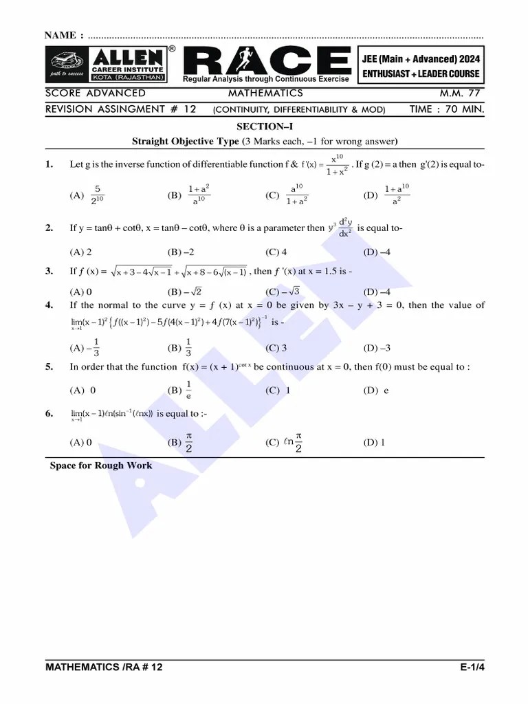 Continuity Differentiability MOD | PDF