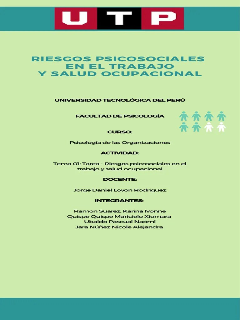 Riesgos Psicosociales En El Trabajo Y Salud Ocupacional | PDF | Estrés (biología) | Seguridad Y ...