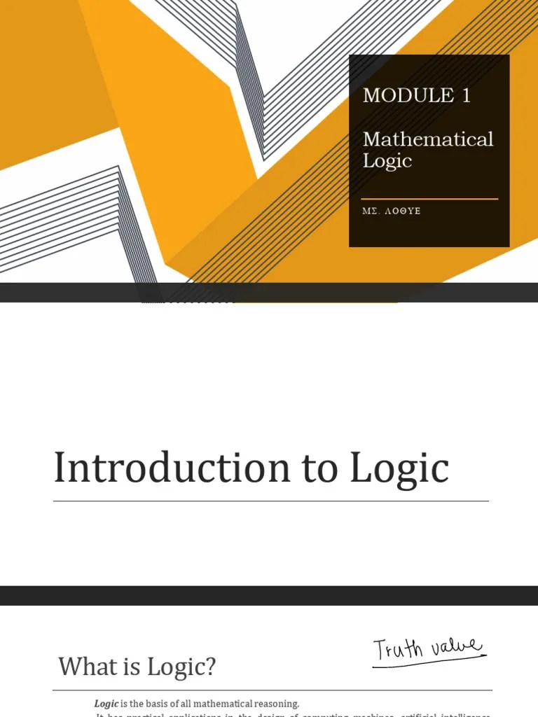 Module 1 Mathematical Logic Annotated | PDF | Logic Gate | If And Only If