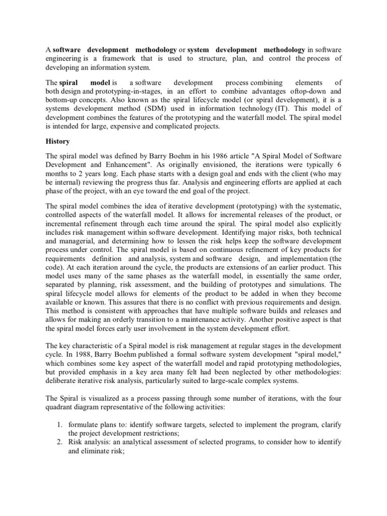 The Spiral Model | PDF | Software Development Process | Software Prototyping