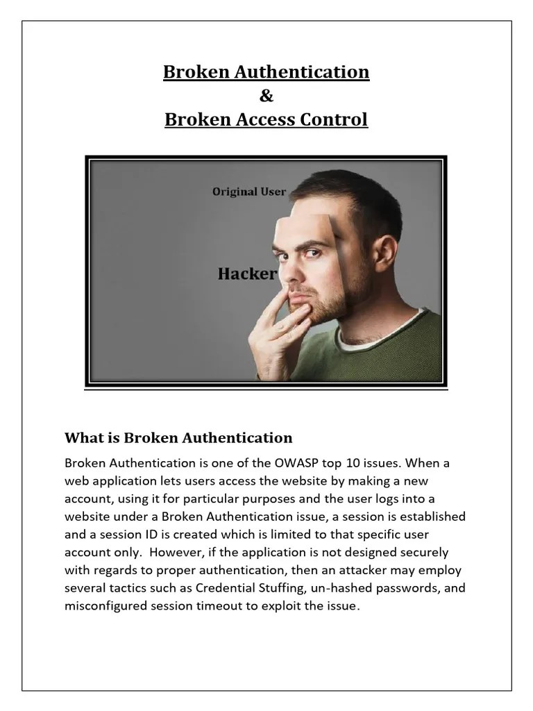 Broken Authentication | PDF | Login | Password
