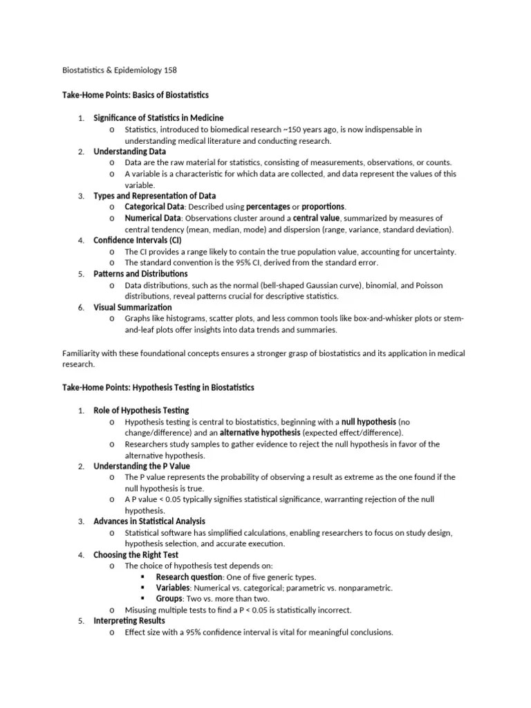 Biostatistics | PDF | Biostatistics | Statistics