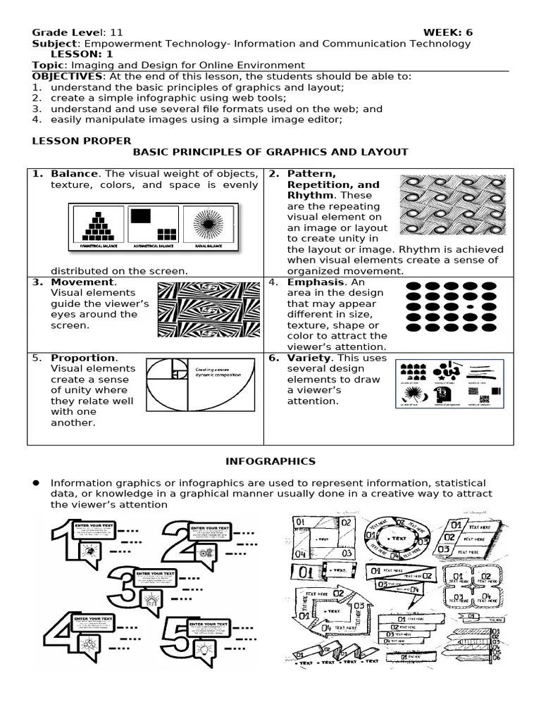Lesson 1 Week 6 E Tech Pdf Image Editing Infographics
