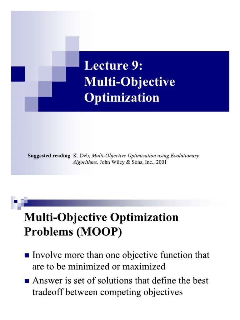 Multi Objective Optimization | PDF