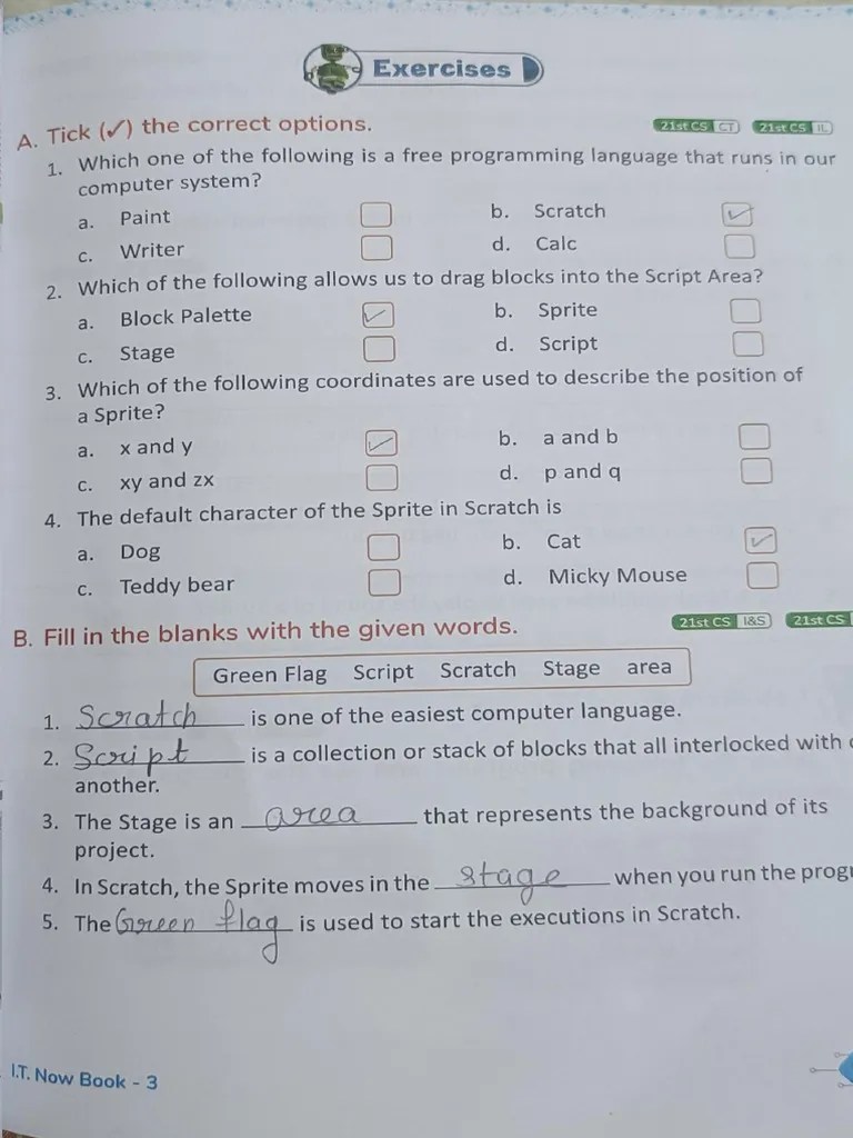 Ch-5 Book Exercise Class-3 Computer | PDF | Graphics | Computer Graphics