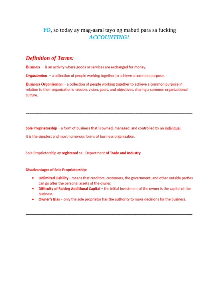 ACCOUNTING | PDF | Partnership | Corporations