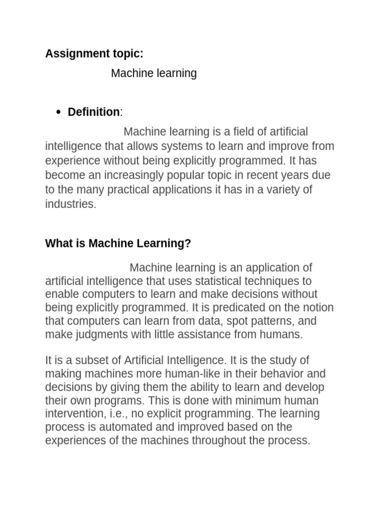Machine Learning | PDF | Machine Learning | Speech Recognition