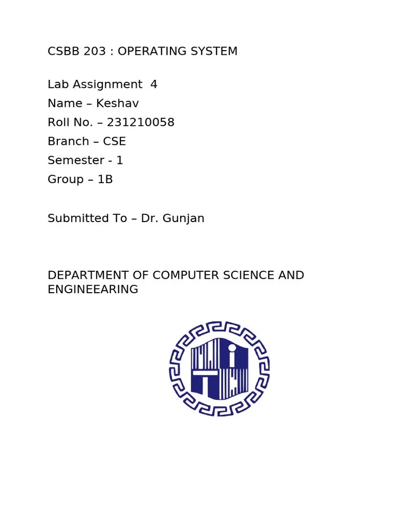 OS Lab 4 | PDF | Scheduling (Computing) | Computer Programming