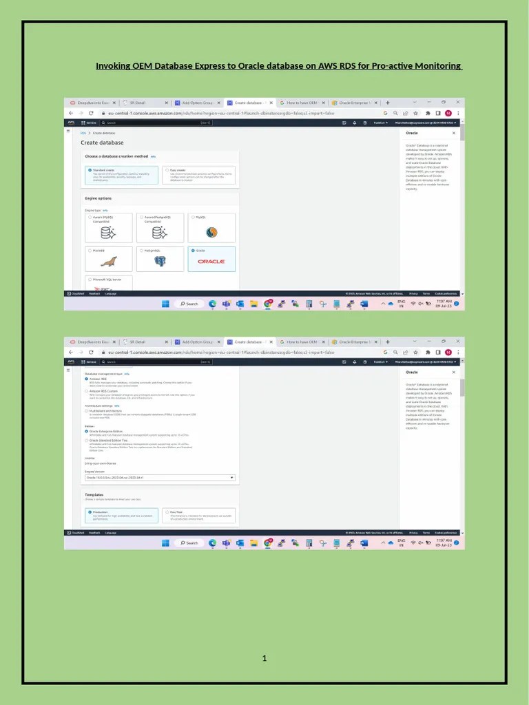 Invoking Database EM Express To Oracle Database On AWS RDS For ...