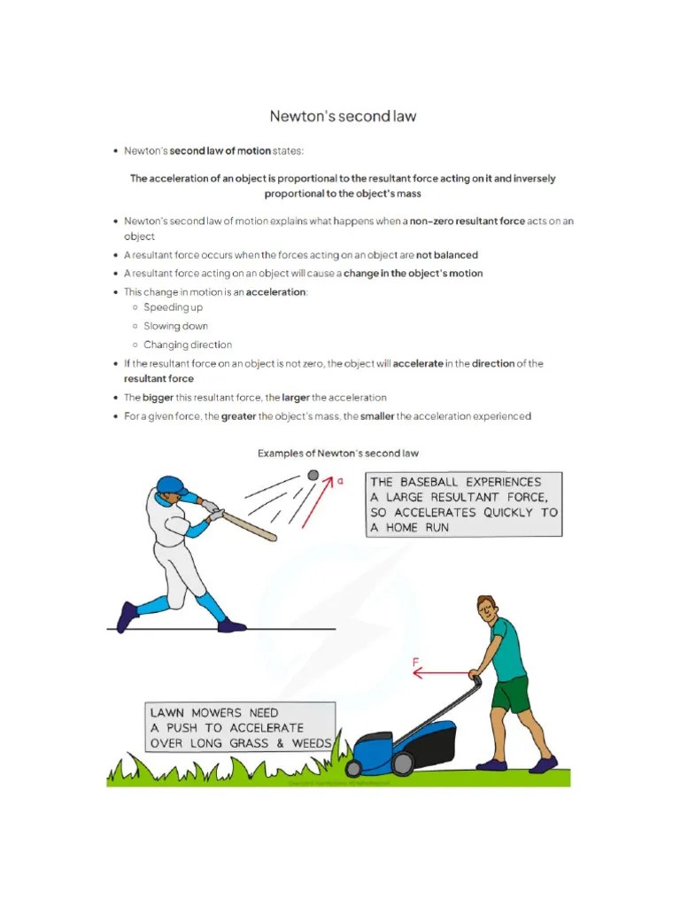 Newton's Second Law | PDF