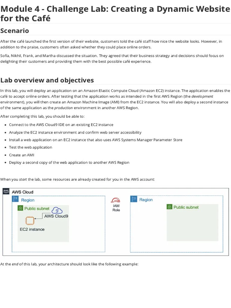 Module 4 - Challenge Lab - Creating A Dynamic Website For The Café | PDF | World Wide Web ...