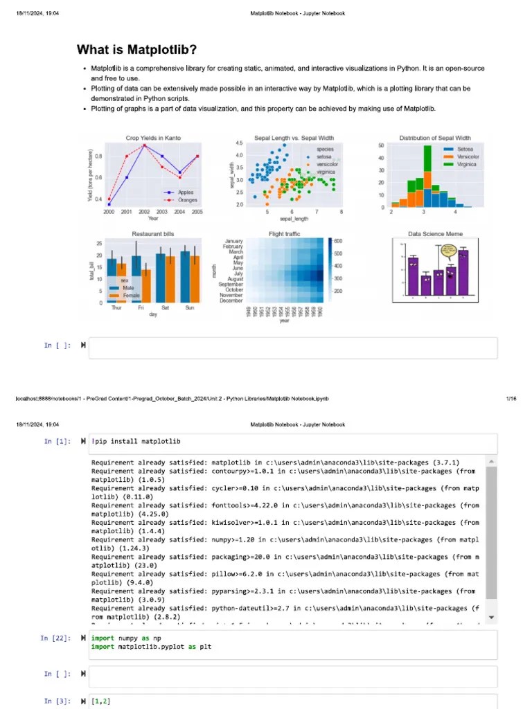 Matplotlib Notebook | PDF