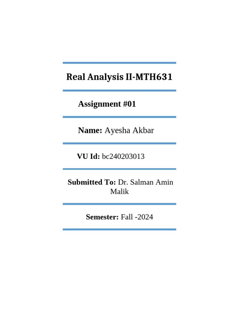 Real Analysis II | PDF