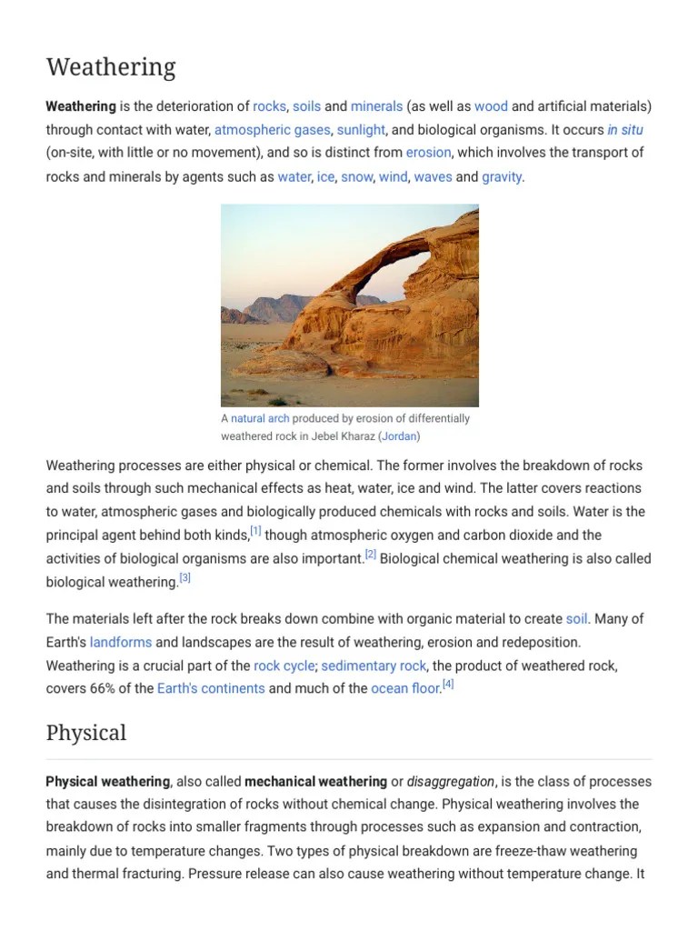 Weathering | PDF | Weathering | Soil