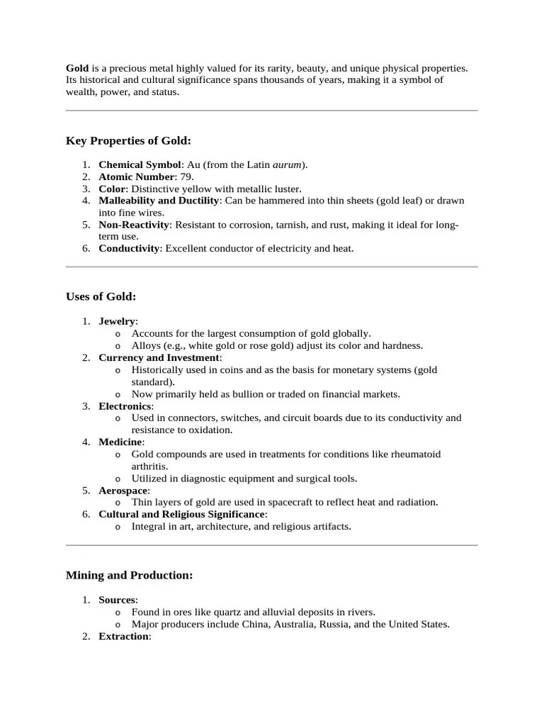 Gold | PDF | Gold | Materials