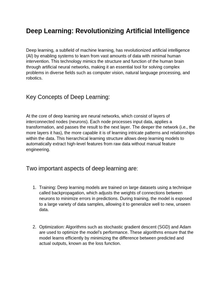Deep Learning | PDF | Deep Learning | Artificial Neural Network