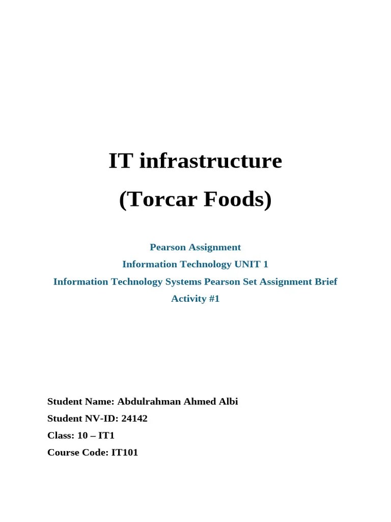 Pearson Assignment Information Technology 1 | PDF | Computer Network | Internet Access
