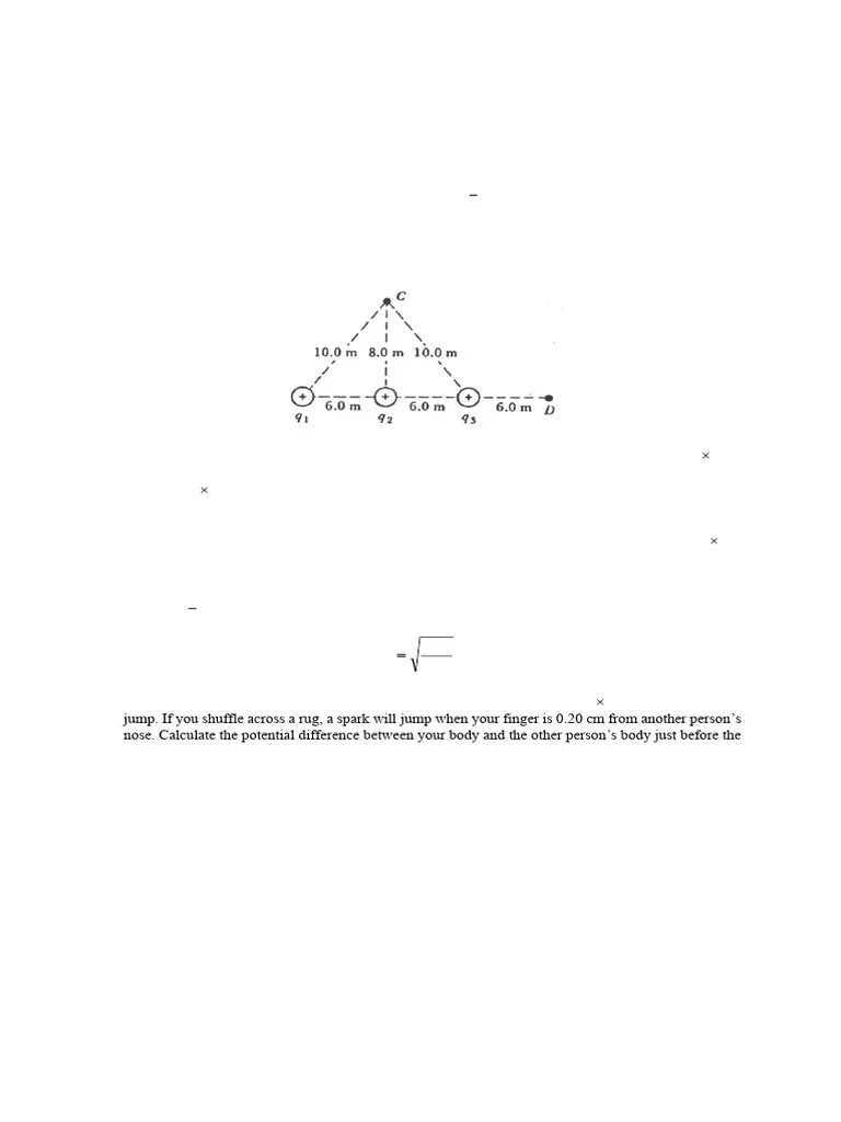 Electrical Potential Energy Problems | PDF