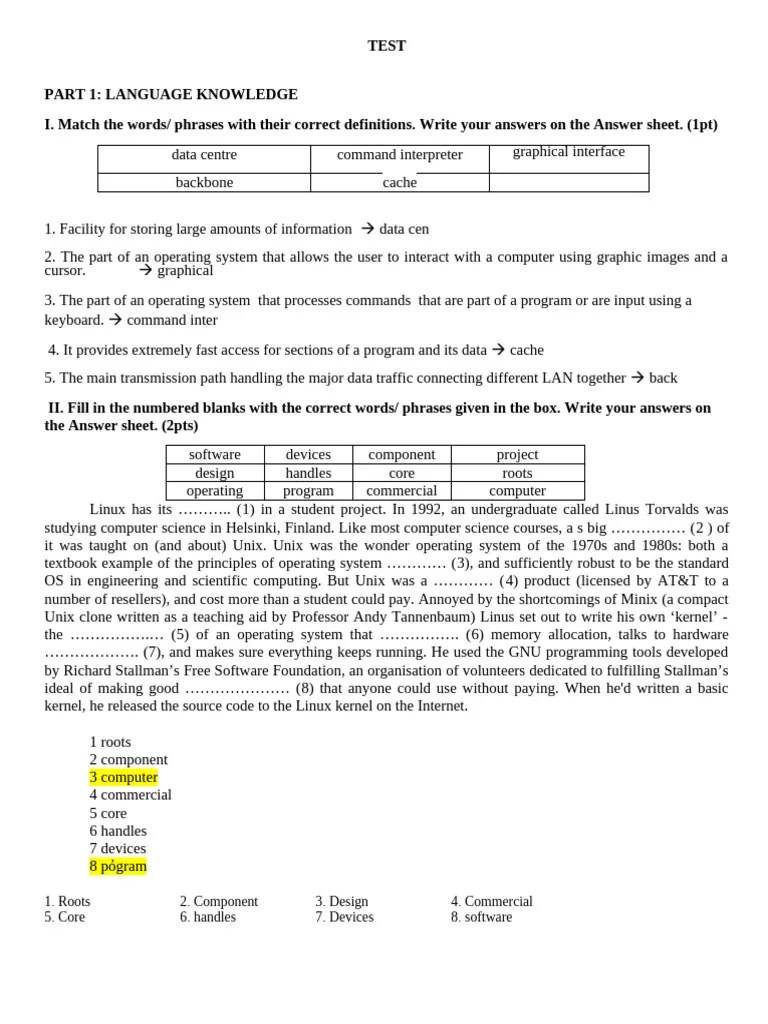 1. TEST | PDF | Operating System | Linux