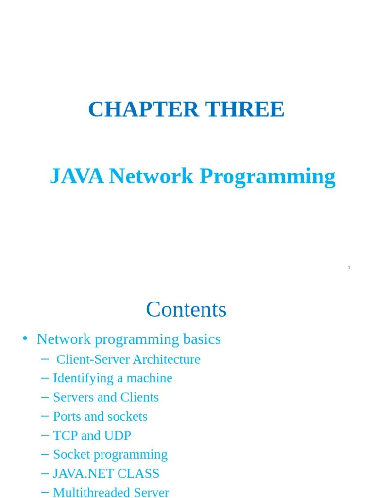 Ch-5 Java Network Programming | PDF | Network Socket | Port (Computer ...
