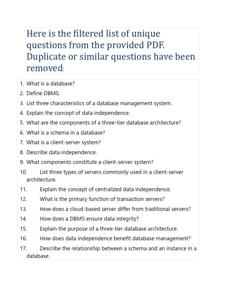 DBMS QUESTION BANK PDF | PDF | Databases | Relational Database