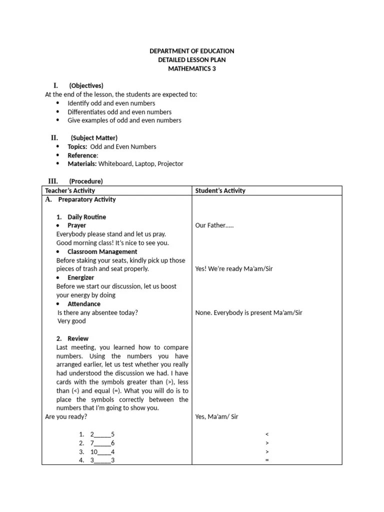 Lesson Plan | PDF | Teaching | Behavior Modification