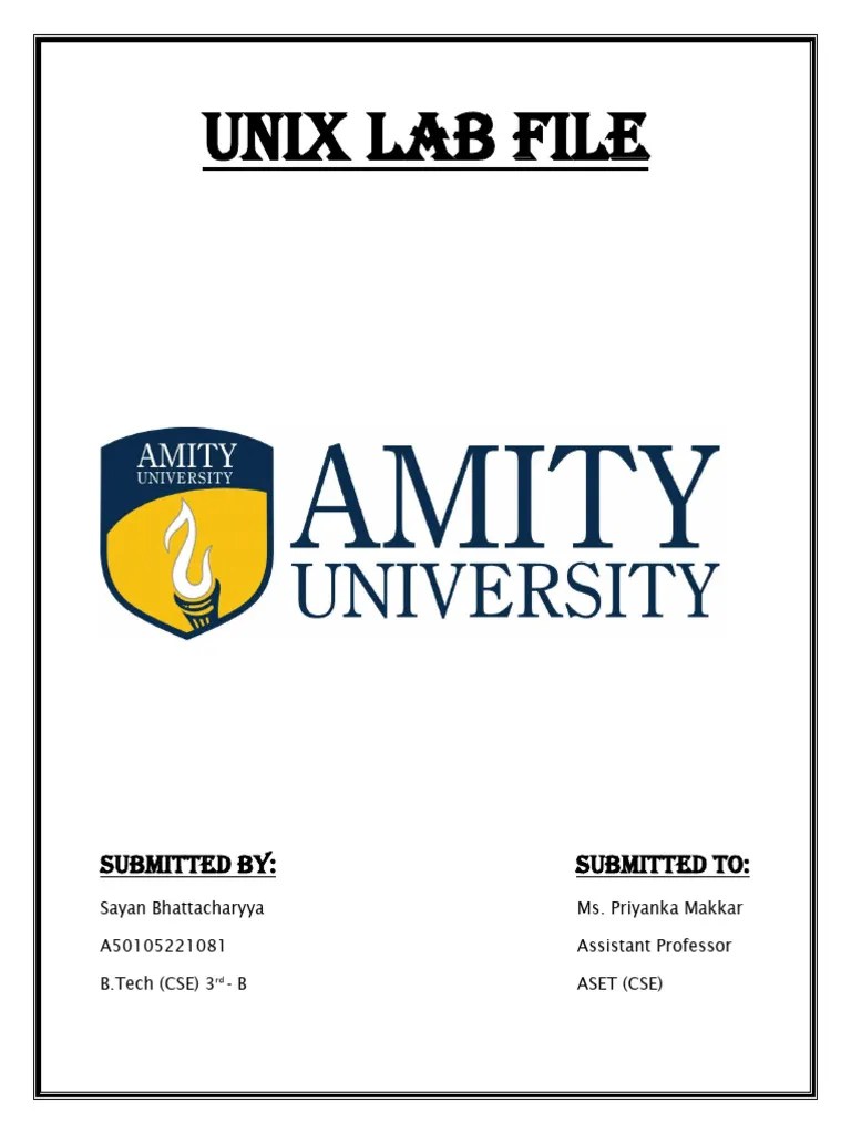 UNIX Lab File - A50105221081 | PDF | Computer File | Shell (Computing)