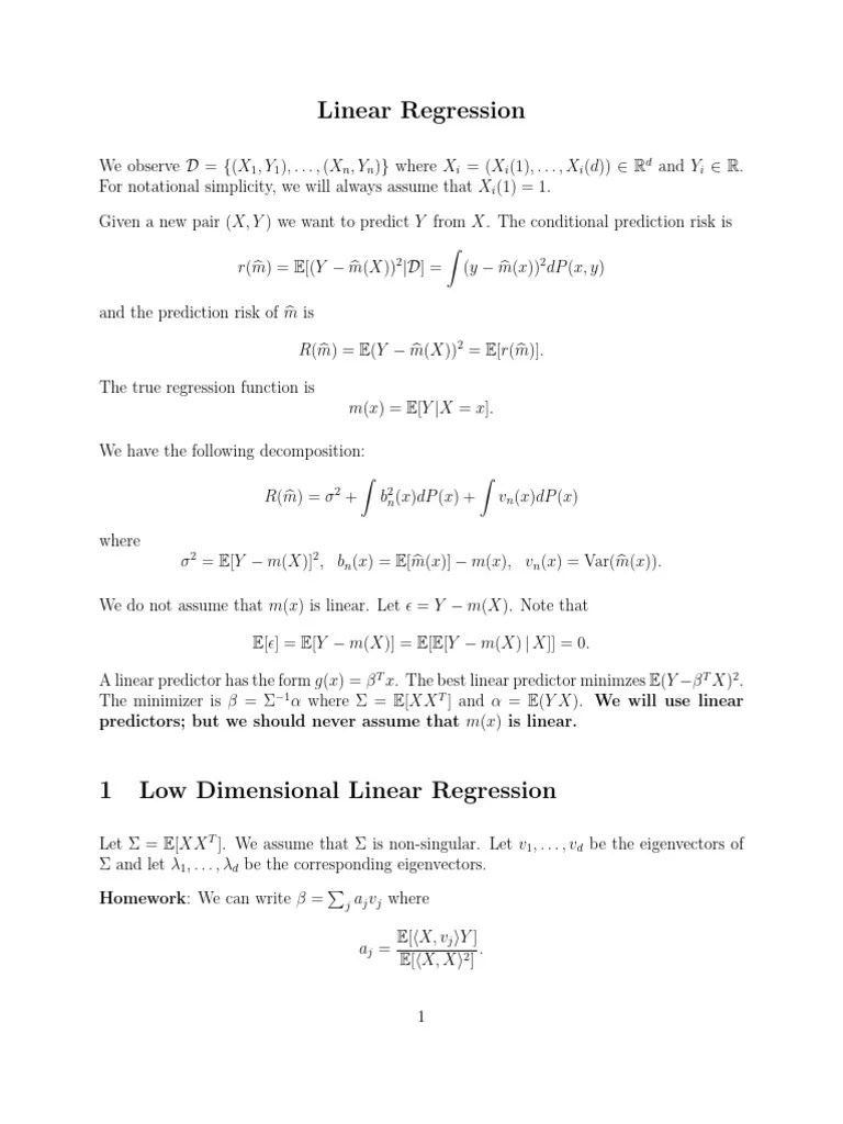 LinearRegression | PDF | Principal Component Analysis | Linear Regression