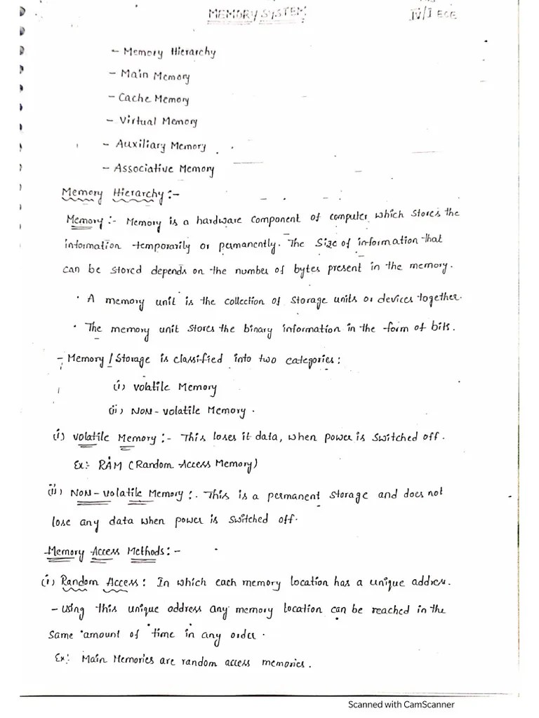 JNTUK Computer Organization UNIT-4 | PDF