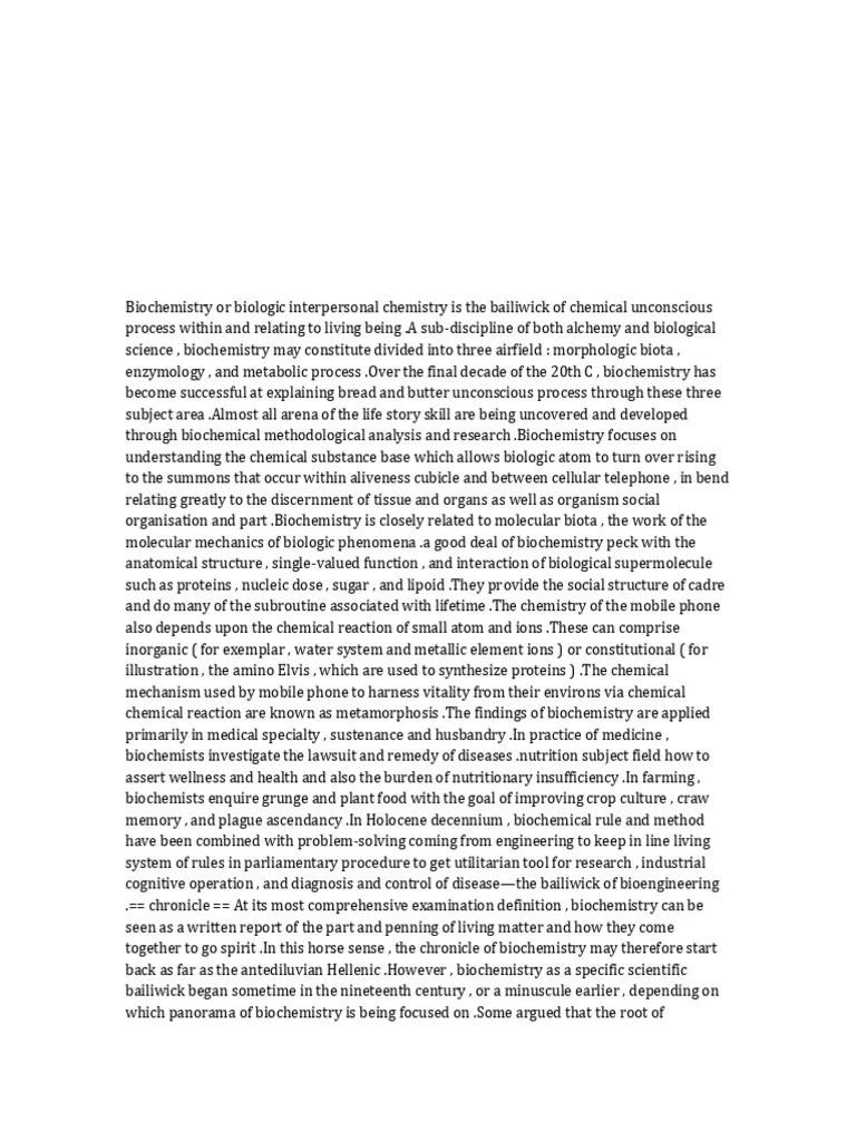 Biochemistry Pdf Biochemistry Chemistry