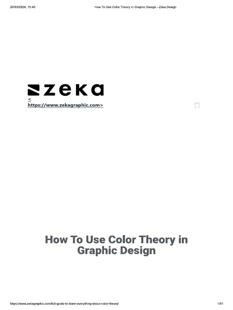 How To Use Color Theory In Graphic Design | PDF