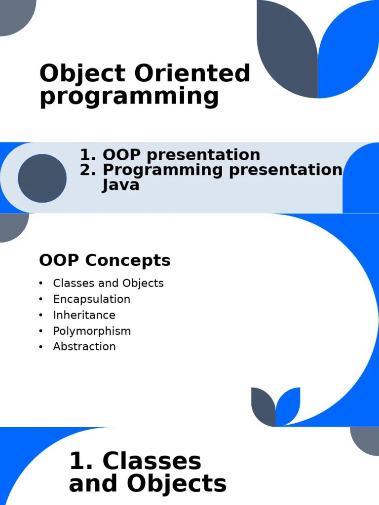 Object Oriented Programming | PDF | Class (Computer Programming ...