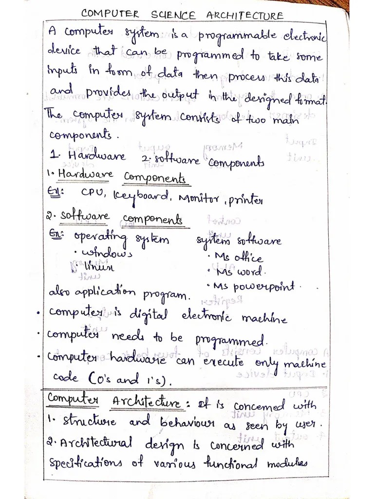 Csa Unit-1 Notes | PDF