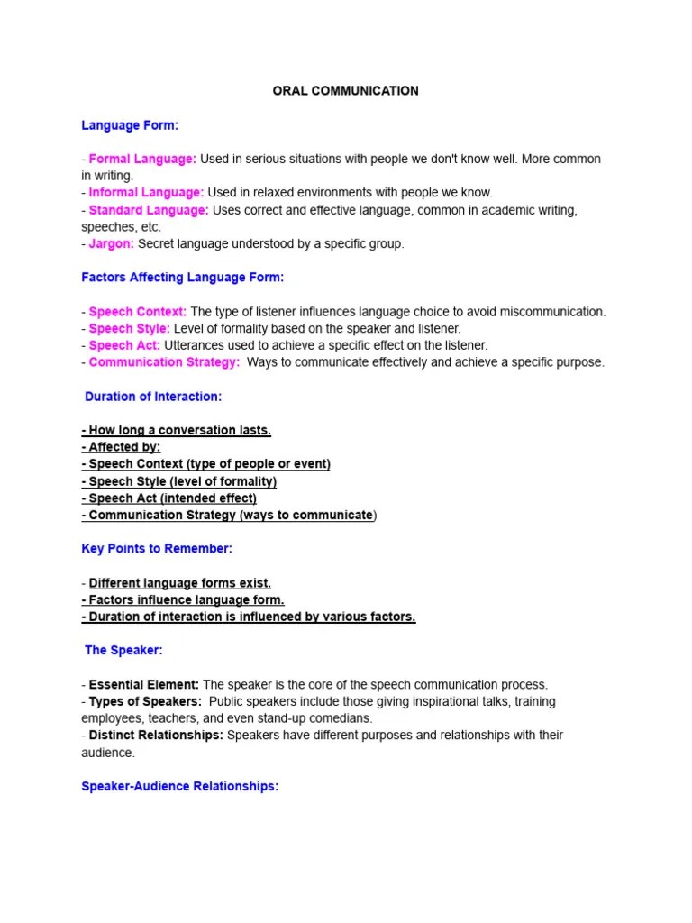 Oralcom. Quarter 2 Exam | PDF | Communication | Speech