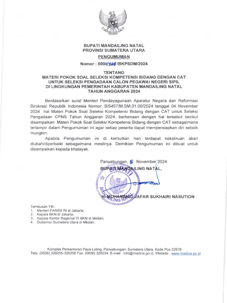 Materi Pokok Soal SKB Dengan Cat Untuk CPNS 2024 | PDF