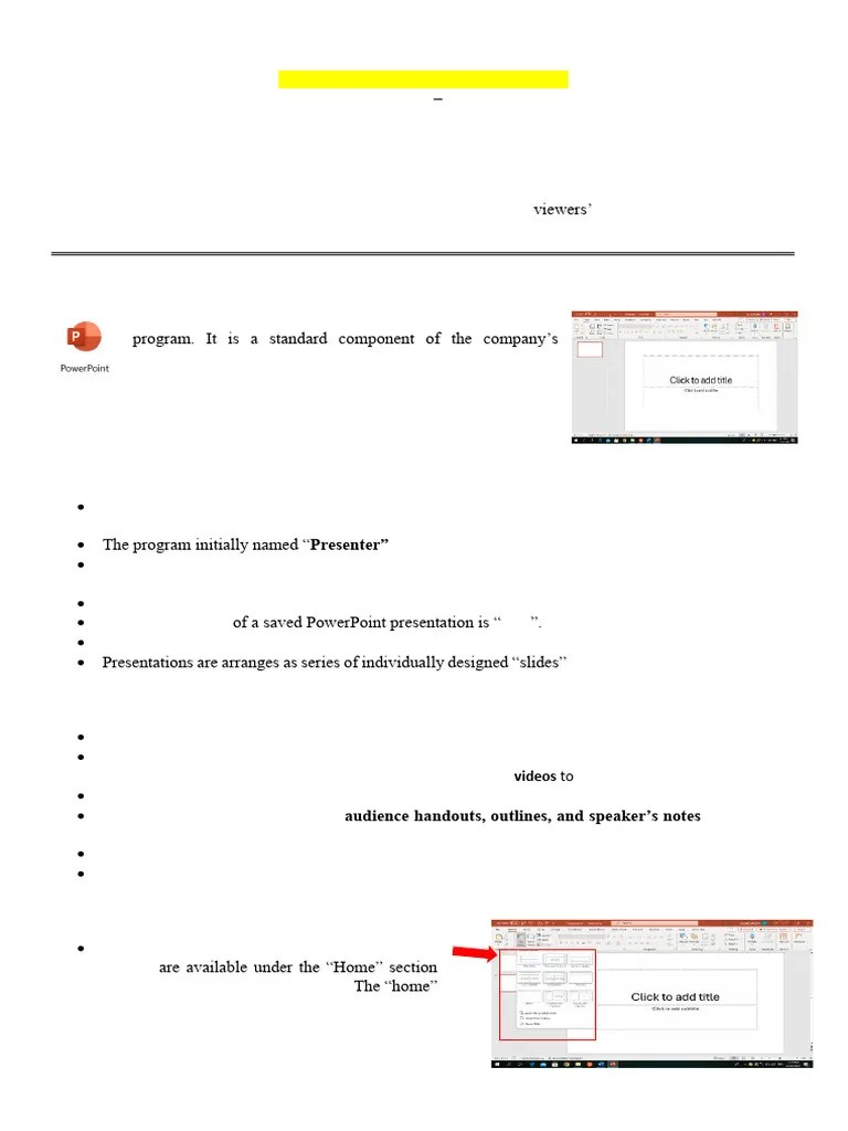 7-ICT-Powerpoint-W1 | PDF | Microsoft Power Point | Software