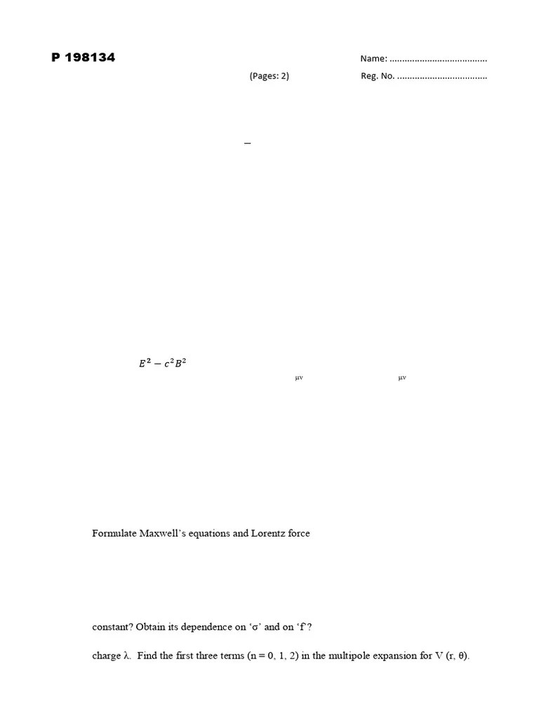PHY1 C03 Electrodynamics And Plasma Physics | PDF | Transmission Line ...
